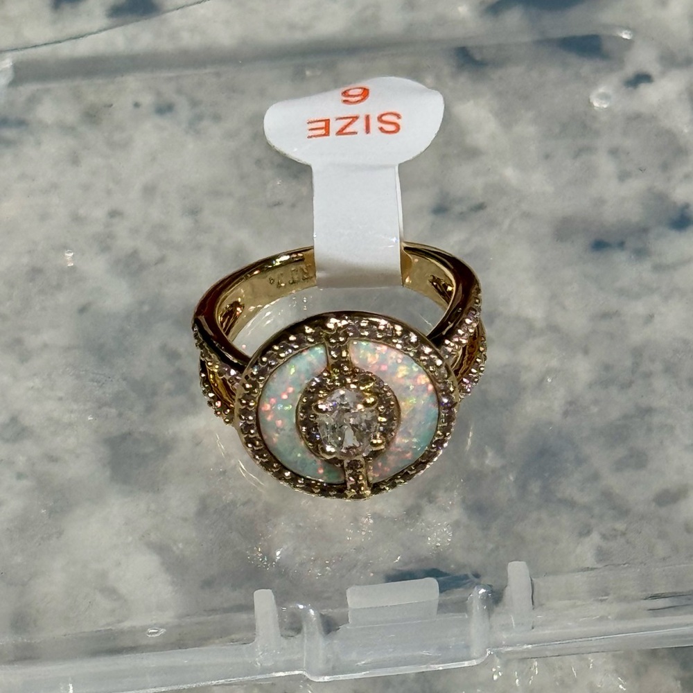 Bomb Party Gold and Opal Ring